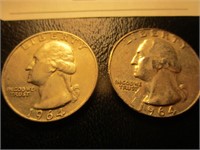 Two 1964 D Quarters