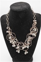 Talbots Double Circle and Beads Necklace