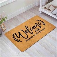 "Welcome-Ish Depends Who You Are" Front Door Mat