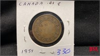 1859 Canadian large penny