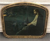 Antique Jesus on the Mount Litho Plastic Frame