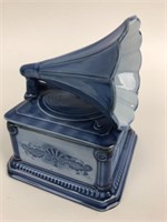 Vintage Chinese Porcelain Gramophone Trinket Box