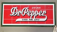 "Drink Dr. Pepper" Porcelain Sign