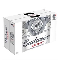 24-Pk 355 mL Budweiser Zero Non-alcoholic Beer