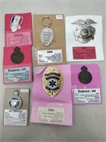 Collection of Police Department Badges