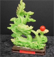 Green 7" Tall Molded Oriental Dragon