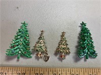 4 Christmas tree pins