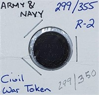 Civil War Token "Army & Navy"