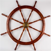 Genuine Wooden Ship / Boat Wheel Helm Steering