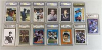 13pc Gem Mint 10+ 1976-1989 Baseball Cards