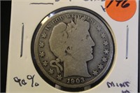 1903-P Barber Silver Half Dollar