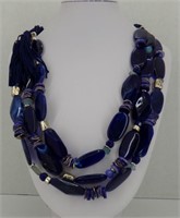 Chico's Blue & Silver Rope Necklace