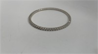 Large .925 Silver CZ Bangle Bracelet