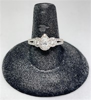 14KT White Gold .43 Ct Diamond Engagement Ring
