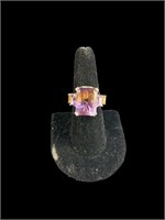 Sterling Silver Amethyst & Citrine Cocktail Ring