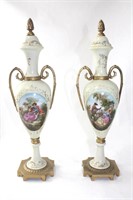 French opaque white porcelain and bronze sèvres