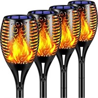 LED Flickering Flame Solar Torches Lights  4 Pack
