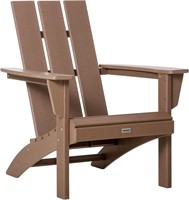 Outsunny Patio Adirondack Chair, HDPE Brown