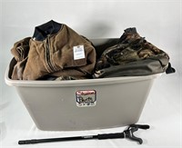 Tub of Hunting clothing