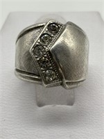 Sterling Silver Fancy CZ Ring