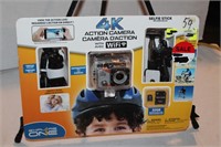 New 4K Action Camera with accessories and 32 GB Ca