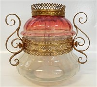 FANTASTIC 1800'S OPALESCENT GLASS LAMP SHADE