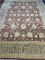 Hand Knotted Indo Tabriz Rug 4.3x2.6 ft