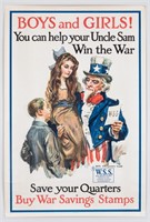 WAR SAVINGS STAMPS FLAGG POSTER