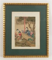 19th Century Chinese Watercolor on Silk