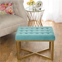 Metal Bench Velvet Seat