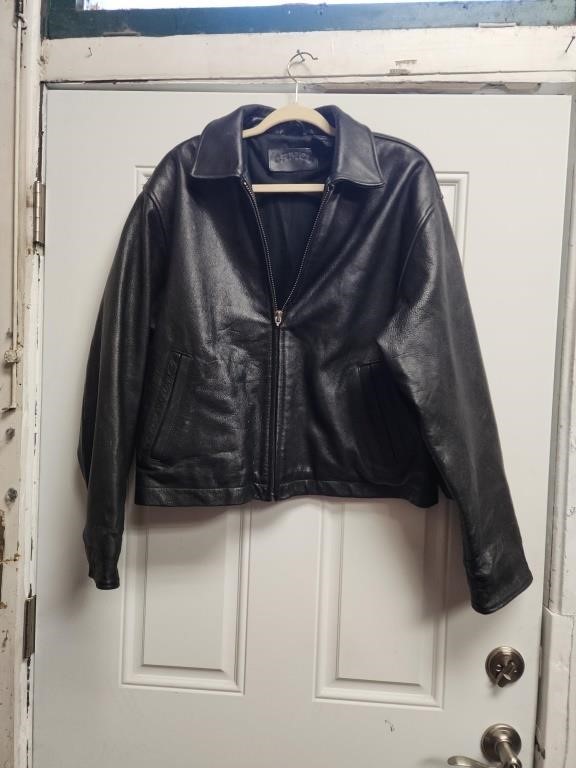 Camel Leather Motorcycle Jacket Size Large