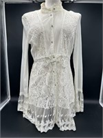 Vintage Battenberg French Lace Blouse