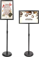 Sign Stand  Alum. 8.5x11 Adjust. Frame  Black