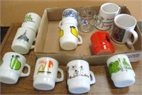 Vintage Fire King & Misc Mugs, some Advertising