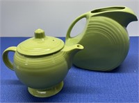 Fiesta ! Chartreuse Ring Pitcher and Tea Pot