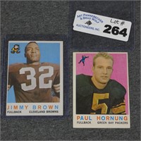 1959 Topps Jimmy Brown & Paul Hornung Cards