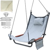 Leize Hammock Chair with footrest  Black