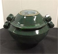 Unusual beautiful pottery bowl with matching