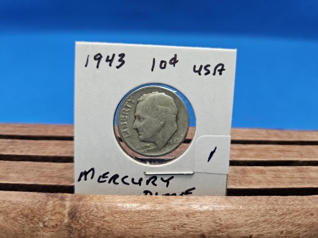 1943 MERCURY USA DIME