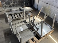 Six Pallets of Stainless Steel Tables and Rollers
