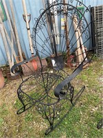Outdoor wrought iron rocking chair