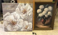 2 Large pictures (flowers) 40 1/2" X 49 1/2" &