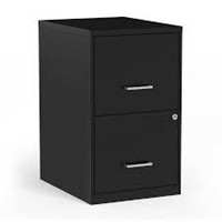 $127.97 Staples 2-Drawer File Cabinet, Black B109