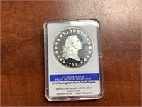 REPLICA OF THE 1794 FLOWING HAIR SILVER DOLLAR