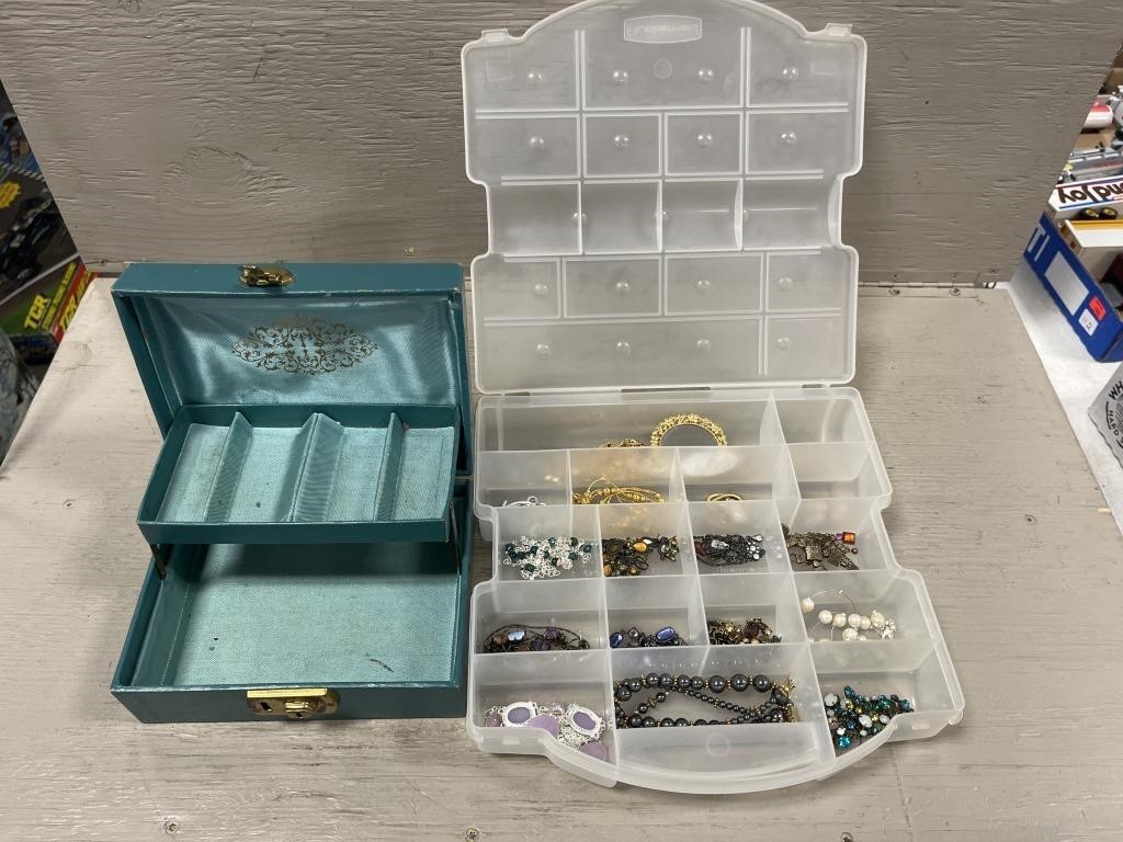 Assorted Jewelry and Box