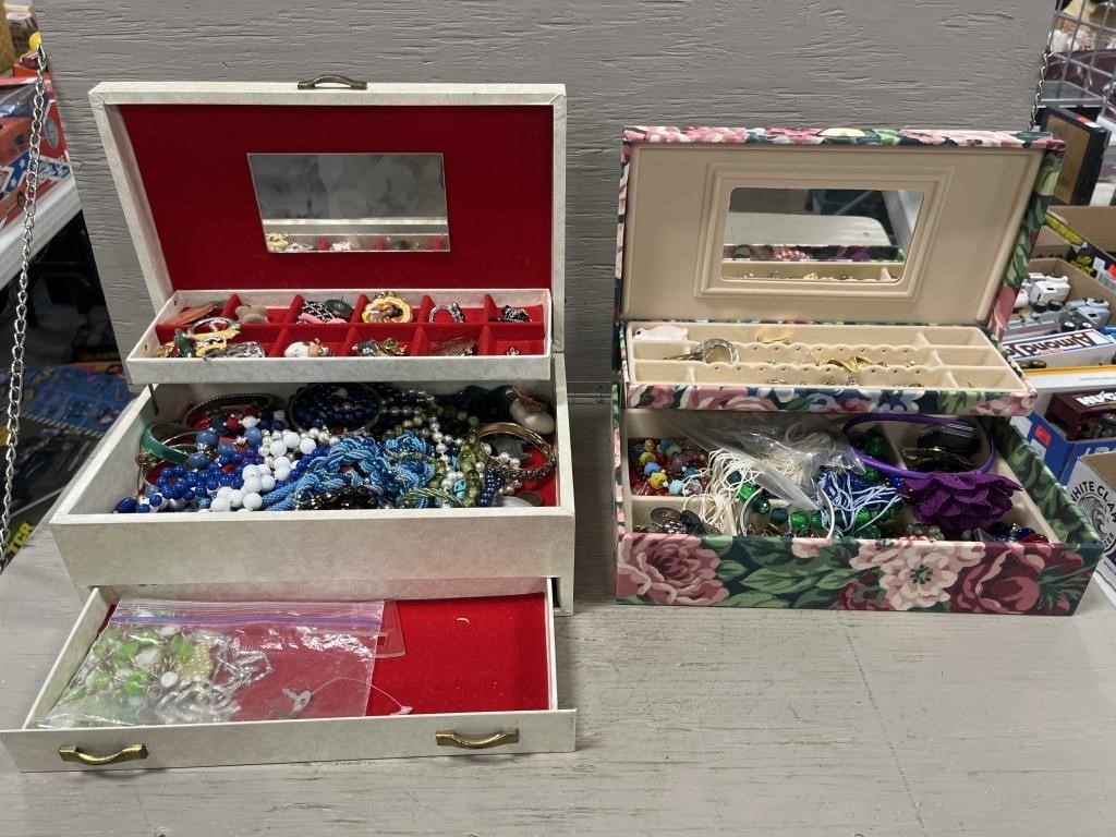 (2) Jewelry Boxes w/Contents