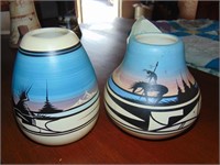 2 SW native pottery pieces, both signed