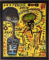 HUGE Original in the Manner of Basquiat 59 x 47"