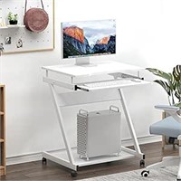sogesfurniture Mobile Computer Desk Small Rolling