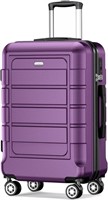 SHOWKOO PC+ABS Durable Carry-On Hardside Luggage w